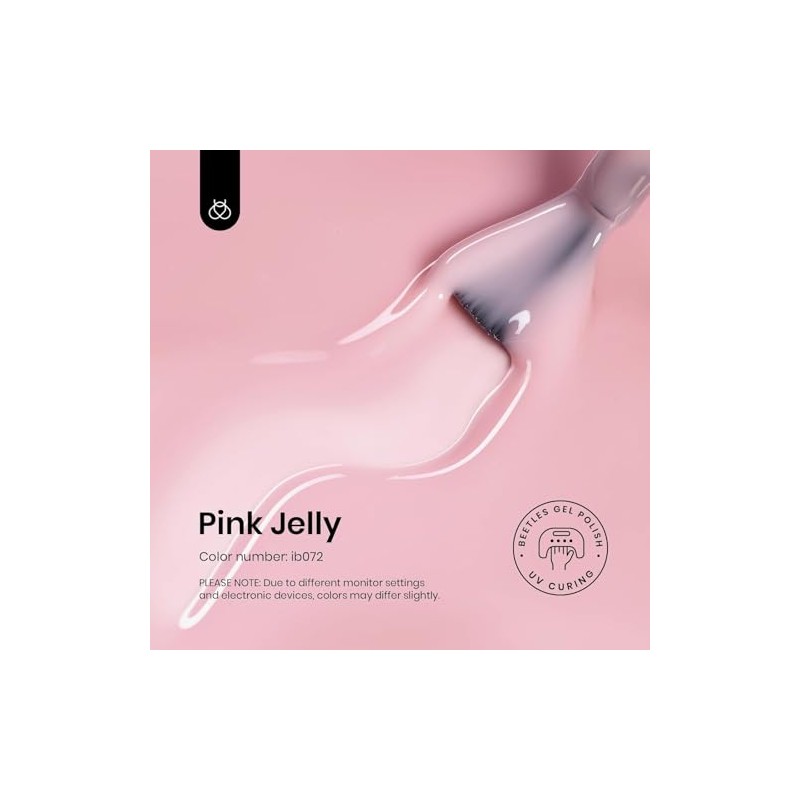 Beetles Neutral Gel Nail Polish 15ml Jelly Nude Pink Gel