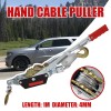 4 Ton Manual Wire Rope Puller with 2 Hooks Heavy-Duty