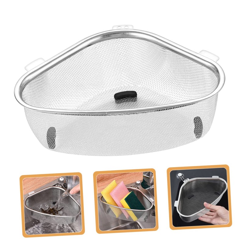 Outanaya Stainless Steel Sink Drainer Basket Kitchen Sink Drain Strainer