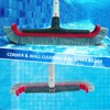 Swimming Pool Brush with Pole - 17.5" Wall Brush with