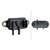 HELLA 6PP 009 409-401 Sensor, Exhaust Pressure - 3-Pin -