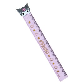 Sanrio 502626 Sanrio Ruler, 5.9 inches (15 cm), Kuromi Kuromi 1.4 x 0.2 x 7.2 inches (4 x 0.6 x 18.3 cm), Kids Learning Stationery, Character