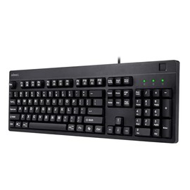 Adesso Teclado de huellas dactilares compatible con TAA con cifrado AES 256 USB con cable de tamaño completo 104 Diseño de teclas Windows Hello Compat