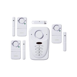 SABRE Door and Window Alarm Kit, 120 dB Alarm, Audible Up To 1,580-Feet (480-Meters), Chime, Away, Home And Panic Modes, Sensors Work On Left And Right Hinged Doors, Low Battery Indicator