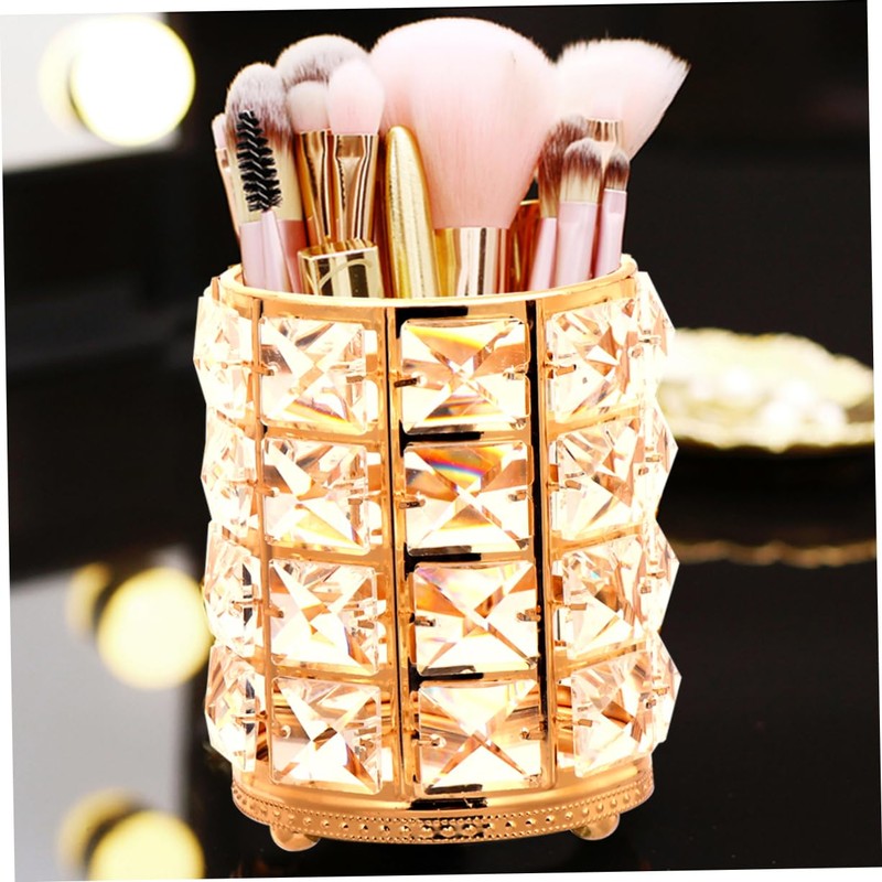 Baluue Cosmetics Brush Holder Make up Brush Holder Red Sparkly