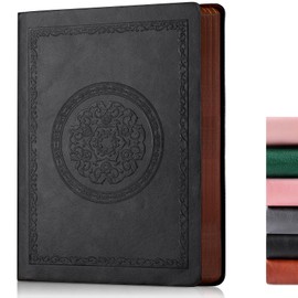 Fetinar 2025 Leather Vintage Journal Notebook,300 Pages,Leather Softcover Lined Journal Notebooks for Women Men,Notebook Journals for Writing Travel,Business,Office,7.1'' X 9.8''