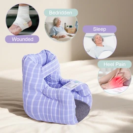 Ehucon Heel Protectors Bed Sore Pillow Cushion for Pressure Sores,Foot Pillows Support Boot for Bedridden Patients Supplies, Ankle Pillow for Foot Pain - 1 PC
