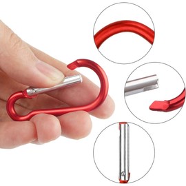 DIAEMI 80pcs Llavero de Mosquetón Pequeño Mini Llavero Mosquetón Escalada 4.6cm Aluminio Mosquetón Clips de Mosquetón para Mochila Handpack, Cuerdas, Camping, Pesca (8 Colores)