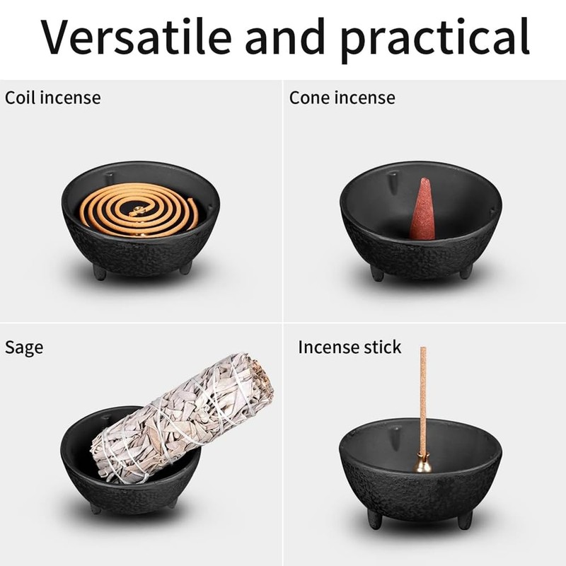 Cast Iron Incense Burner, Cast Iron Shaped Incense Aromatherapy Burner