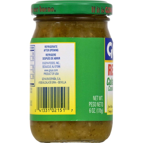 Goya 2151 Recaito, base de cilantro para cocinar, culantro, 6 oz (170 g)