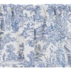 Victoria Park Toile Tie-Up Valence Window Curtain, Blue