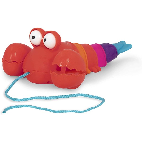 B. toys by Battat Pull Along Lobster Toy – Push or Pull – Waggle-A-Longs – Pinchy Pat – Walking Toy with String – Baby, Toddler, Kids – 18 Months +, Brown/a (BX1644Z)