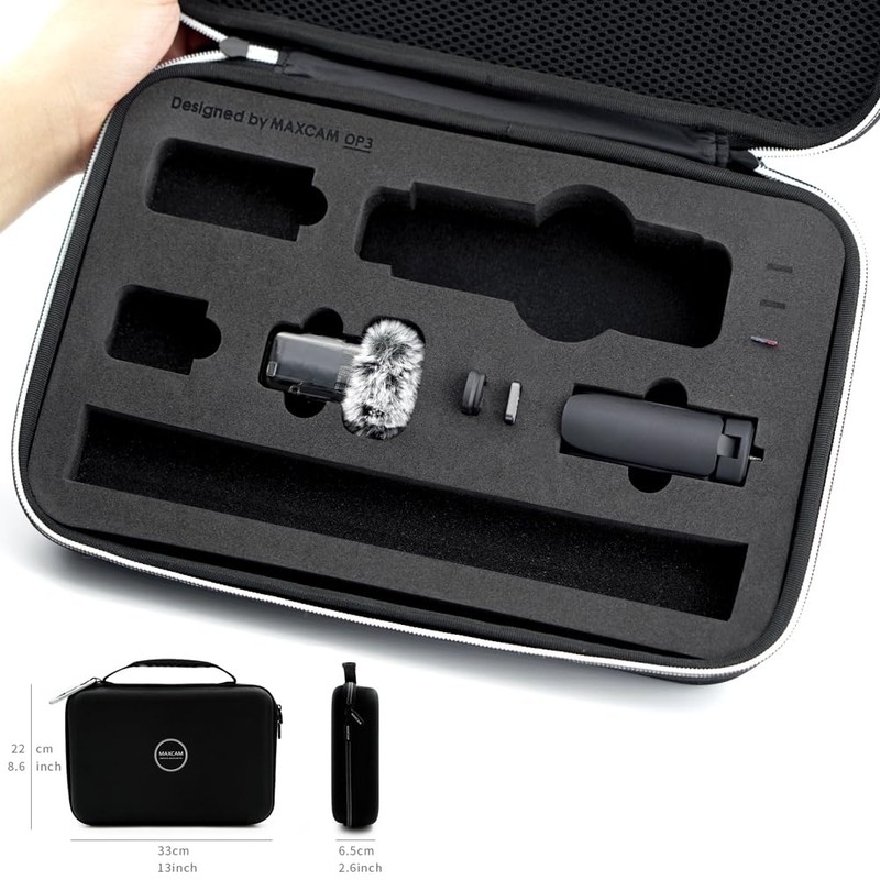 MAXCAM With Large Case, Compatible with DJI Osmo Pocket 3,