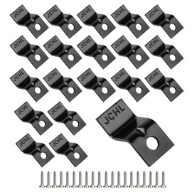 JCHL Table Desk Top Fasteners with Screws Black Heavy Duty Z Table Top Connectors Table Clips/Table Top Brackets, Set of 20 Packs (Include 20 Clips and 20 Screws) Black-20