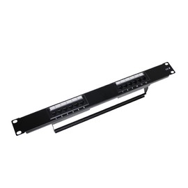 VIVOCH 1U 12 Ports Cat6 Unshielded Wallmount or Rackmount Patch Panel UTP Ethernet Patch Panel with Cat6 Adapter Patch Panel