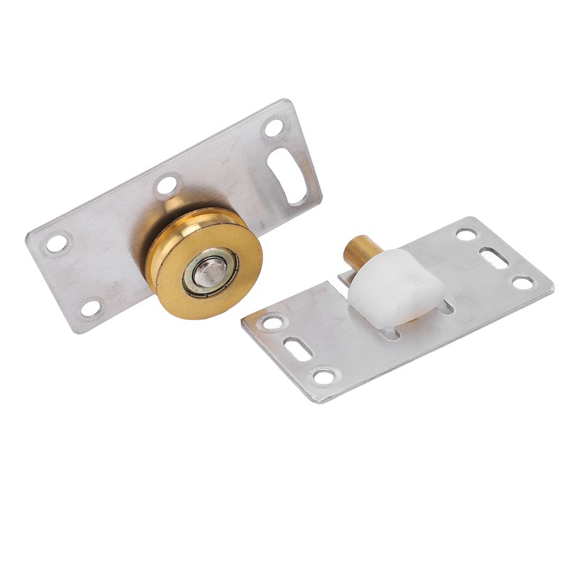 2 Sets Sliding Door Roller Brass Stainless Steel Pulley for