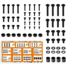 Universal TV Mounting Hardware Screw Kit Set with Box - M4 M5 M6 M8 Screws, Washers & Spacers, Replacement Screws for TV VESA Mounting, Fits Most TV/Monitor up to 80 inch, Strong & Durable