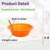 Mezchi 16 Pack Cereal Bowls with Straws, 22 Oz Breakfast