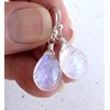 Sterling Silver Rainbow Moonstone Earrings, June Birthstone, Perfect Gift For