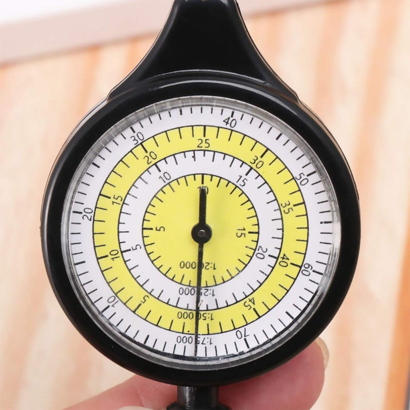 CLISPEED Keychain Compass Map Measurement Wheel Wild Map Measurer Multifunctional