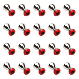 Fly Tying Dumbbell Eyes, 50Pcs Barbell Fishing Eyes Fly Tying Barbell Eyes Streamers Beads for Fly Fishing Materials Made