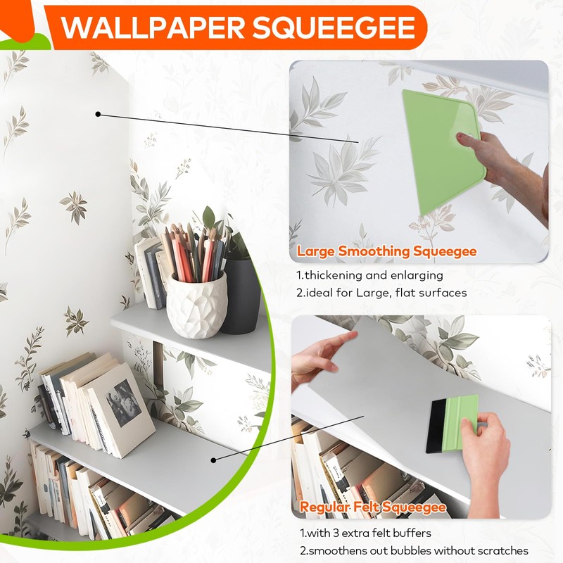 WRAPXPERT Wallpaper Smoothing Tools, Wallpaper Tools for Peel and Stick,
