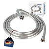 tecuro Premium Shower Hose 2.00 m Twist-Proof Silver Smooth KTW/DVGW