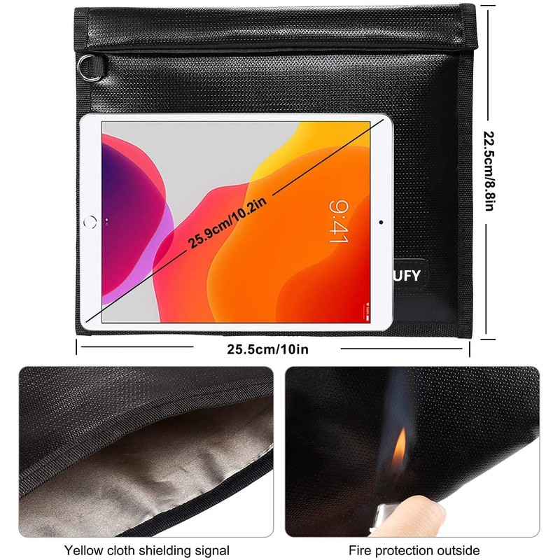 Faraday Bag for Phones, Hodufy Key Fob Protector, Fireproof Faraday
