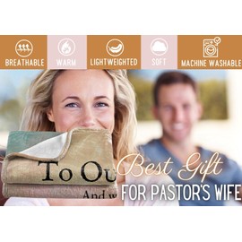 InnoBeta Pastor's Wife Appreciation Gifts, Throw Blanket, Thank You Presents for Appreciation Day, Birthday - 50" x 65", Gifts for First Lady