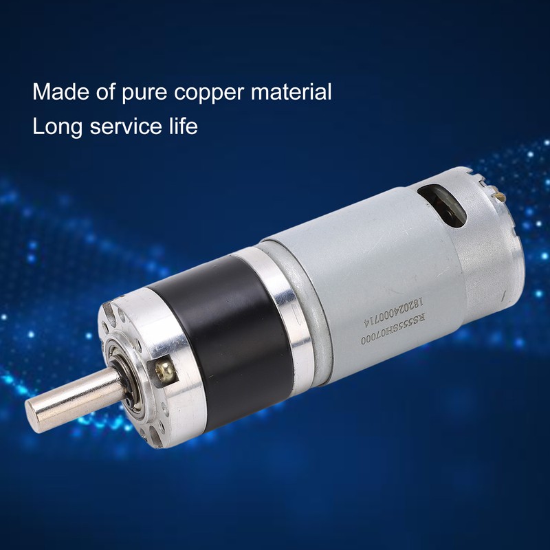 Black Silver Mini Gear Motor Low Noise High Torsion Robust