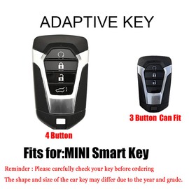HIBEYO - Funda para llavero Isuzu New MU-X Series DMAX D-Max X-Terrain Pickup 2020 2021 2022 2023 Accesorios Smart Remote Auto Key Cover para Isuzu Protector de piel con llavero, color café