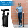 RMS Folding Cane - Foldable, Adjustable, Lightweight Aluminum Offset Walking