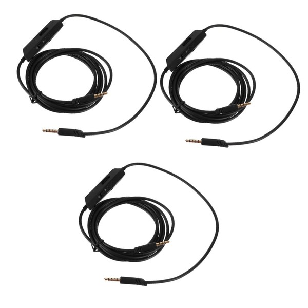 jojofuny 3pcs Audio Aux Cable for Gaming Headset Replacement Inline
