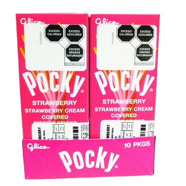Pack 10 piezas Glico Pocky Strawberry (Fresa)