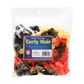Hygloss Products Fake Curly Hair - Great for All Types of Arts and Crafts - Easy to Apply - 4 oz Pack