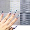 6Pcs Star Nail Art Stickers 3D Shiny Stars Nail Decals