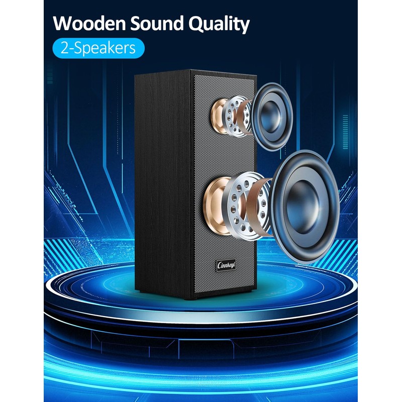 Computer Speakers, 2.0 Computer Speakers USB Input PC Speakers, USB-Powered
