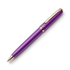 ZenZoi Purple Ballpoint Pen – Beautiful Pen w/Gold Trim. Nice, Smooth Writing Schmidt Ink Refills. Fancy, Luxury Pen Gift Set for Women, Men. Retractable, Professional, Journaling Pen