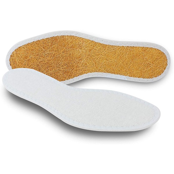 pedag pedag Deo Fresh Natural Terry Cotton & Sisal Insoles, Handmade in Germany, Fully Washable, Perfect for Keeping Feet Dry and Fresh in The Summer, US W9 M6 / EU 39, Pale Blue, 1 Pair