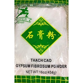 FOOD GRADE GYPSUM POWDER TOFU COAGULANT 16 Oz (454g) CALCIUM SULFATE Super Brand