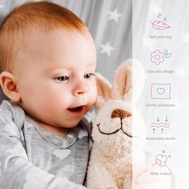 Baby Comfort 2 Piece Duvet Cover & Pillowcase 80x70 cm Set for Crib, Cradle or Pram (Ocean)