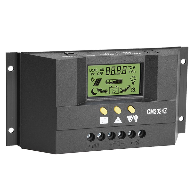 PWM Intelligent Solar Panel Charge Controller Regulator LCD Display 12V
