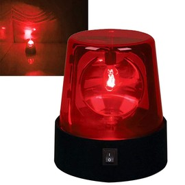 LED 360 Rotating DJ Flashing Stage Effect Battery Powered Strobe Light - Disco Party Rotating Lamp (Red, 1pc)