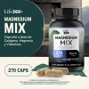 Colágeno Magnesio Y Vitaminas Life360+ Magnesio Mix 270 Cáps Sabor