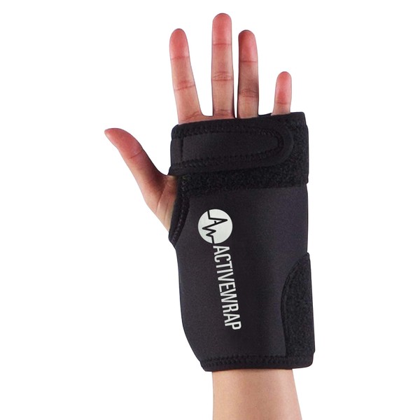 ActiveWrap - Hand and Wrist Ice Pack for Repetitive Strain, Pain, Swelling, Carpal Tunnel, and More, Reusable Ice Packs for Injuries with Compression Straps, Use for Hot and Cold Therapy, One Size