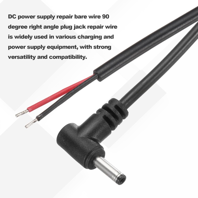DMiotech 3.5mm x 1.35mm DC Power Pigtail Cable, 90 Degree