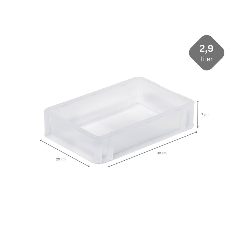 PROREGAL SuperSparSet 10 x Transparent Euro Containers BasicLine with Closed