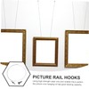 Gadpiparty 6 Sets Adjustable Picture Rail Hanging System Kit Versatile