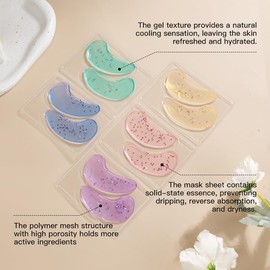 Augenpads Augenmaske 10 Paare Eye Mask Patches feuchtigkeitsspendende Augenpads Gegen Augenringe Eye Pads mit Hyaluron & Kollagen für Anti-Aging