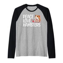 Cute Hamster Design For Men Women Kids Dwarf Hamster Lovers Raglan Baseball Tee